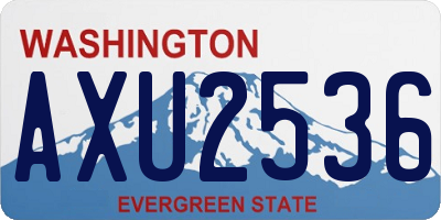 WA license plate AXU2536