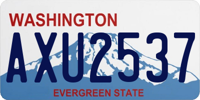 WA license plate AXU2537