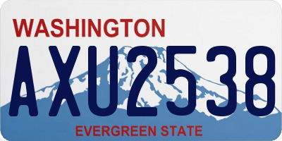 WA license plate AXU2538