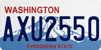 WA license plate AXU2550