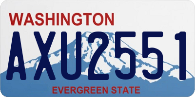 WA license plate AXU2551