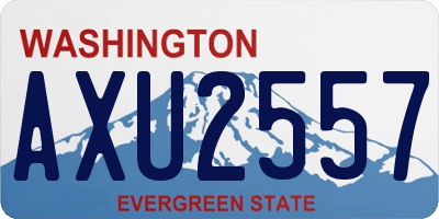 WA license plate AXU2557