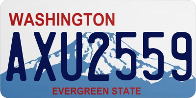 WA license plate AXU2559