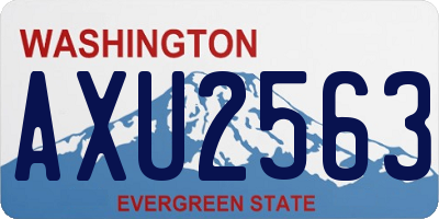 WA license plate AXU2563