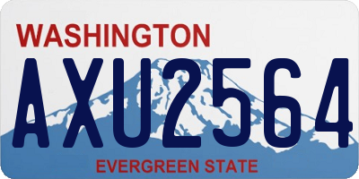 WA license plate AXU2564