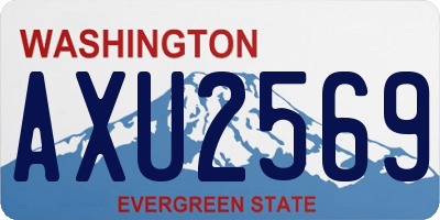 WA license plate AXU2569
