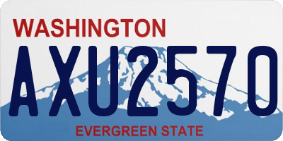 WA license plate AXU2570