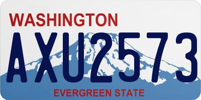 WA license plate AXU2573