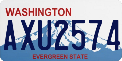 WA license plate AXU2574