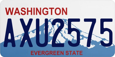 WA license plate AXU2575