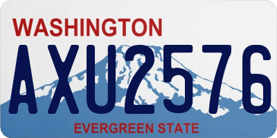 WA license plate AXU2576