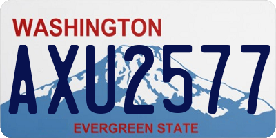 WA license plate AXU2577