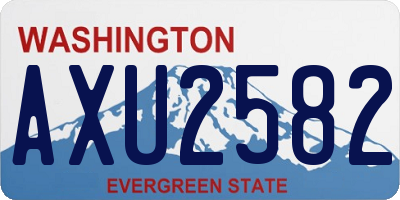 WA license plate AXU2582