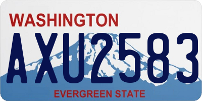 WA license plate AXU2583
