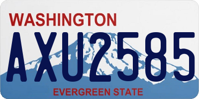 WA license plate AXU2585