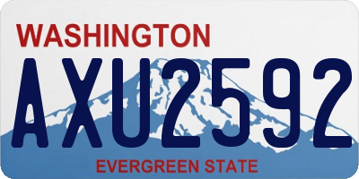 WA license plate AXU2592