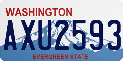 WA license plate AXU2593