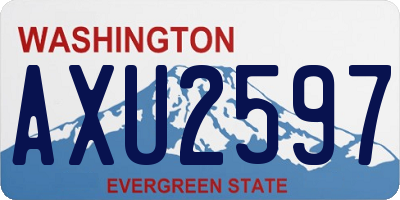 WA license plate AXU2597