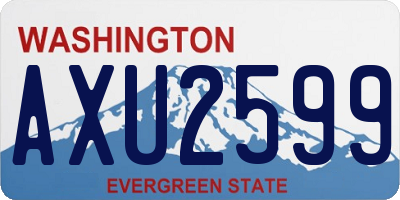 WA license plate AXU2599