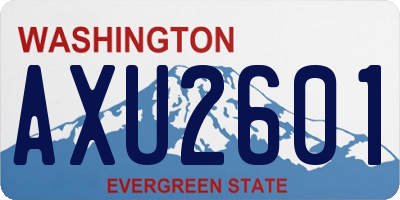 WA license plate AXU2601