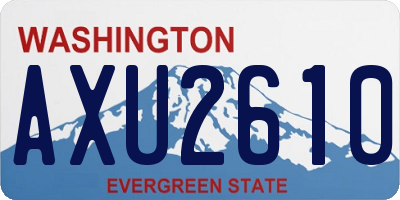 WA license plate AXU2610