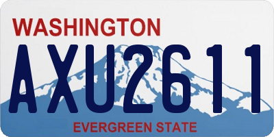 WA license plate AXU2611