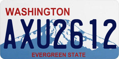 WA license plate AXU2612