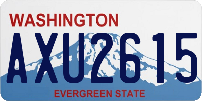 WA license plate AXU2615