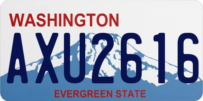 WA license plate AXU2616