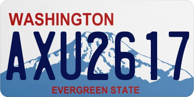 WA license plate AXU2617