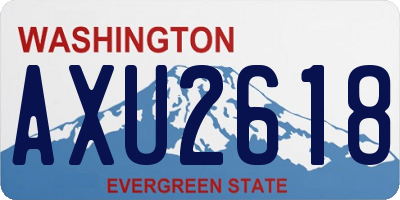 WA license plate AXU2618