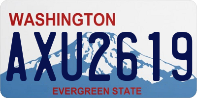 WA license plate AXU2619