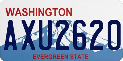 WA license plate AXU2620