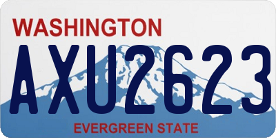 WA license plate AXU2623