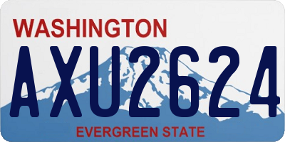 WA license plate AXU2624