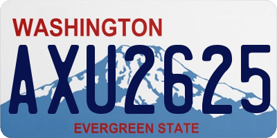 WA license plate AXU2625