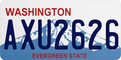 WA license plate AXU2626