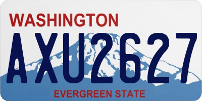 WA license plate AXU2627
