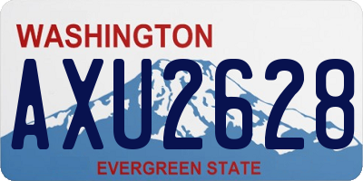 WA license plate AXU2628