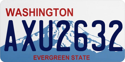 WA license plate AXU2632