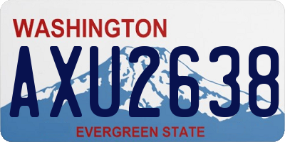 WA license plate AXU2638