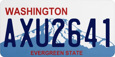 WA license plate AXU2641