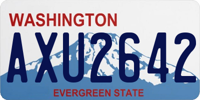 WA license plate AXU2642