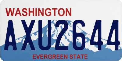 WA license plate AXU2644