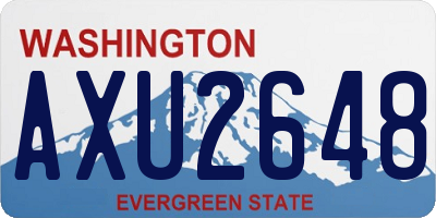 WA license plate AXU2648