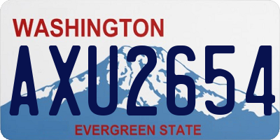 WA license plate AXU2654