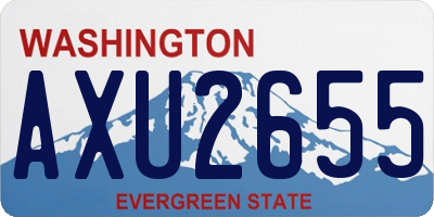 WA license plate AXU2655