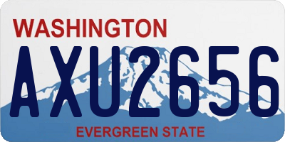 WA license plate AXU2656