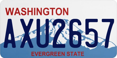 WA license plate AXU2657