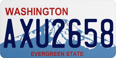WA license plate AXU2658